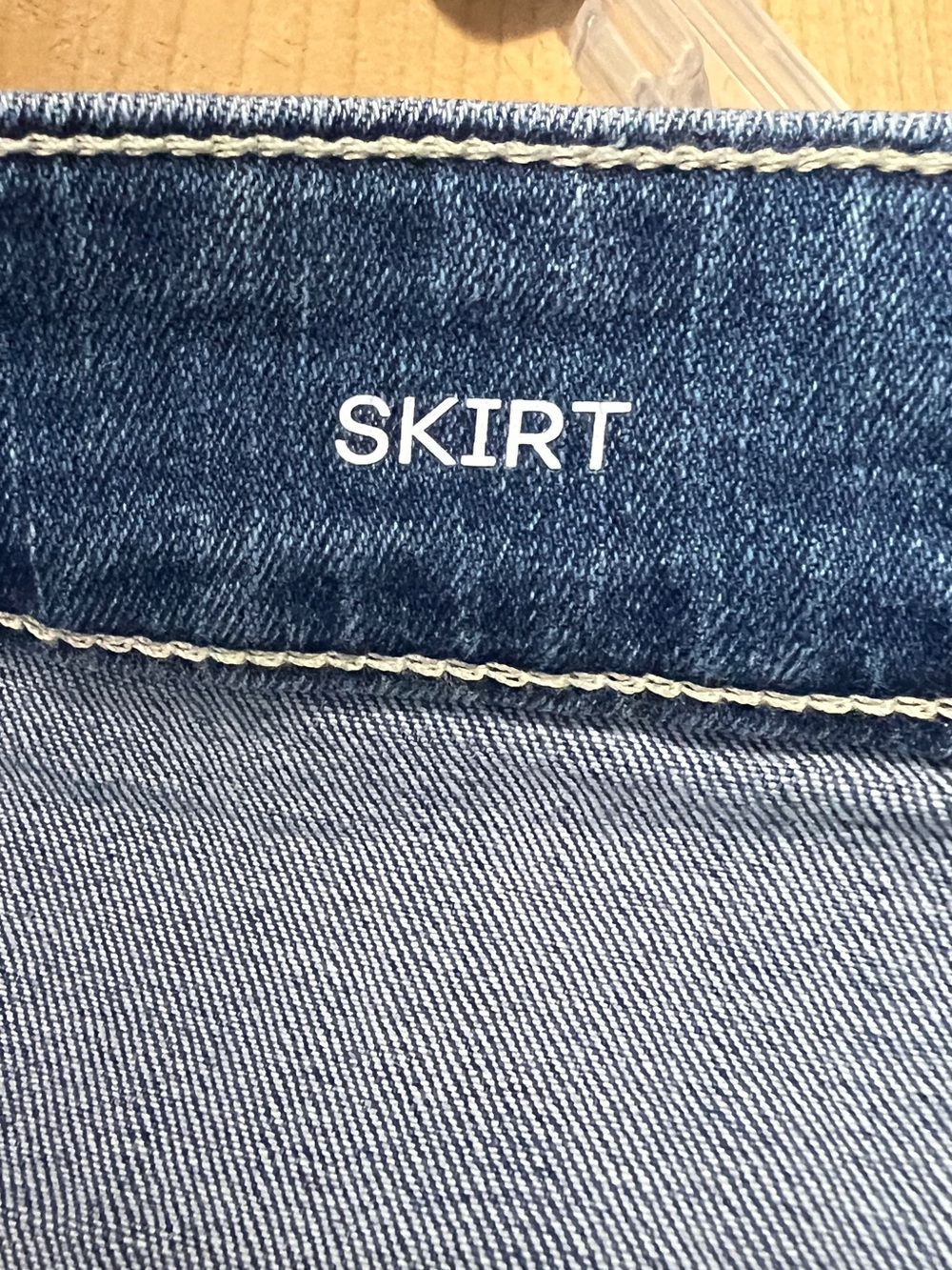 St. John's Bay Light Blue Denim A-Line Skirt - Picture 7 of 11